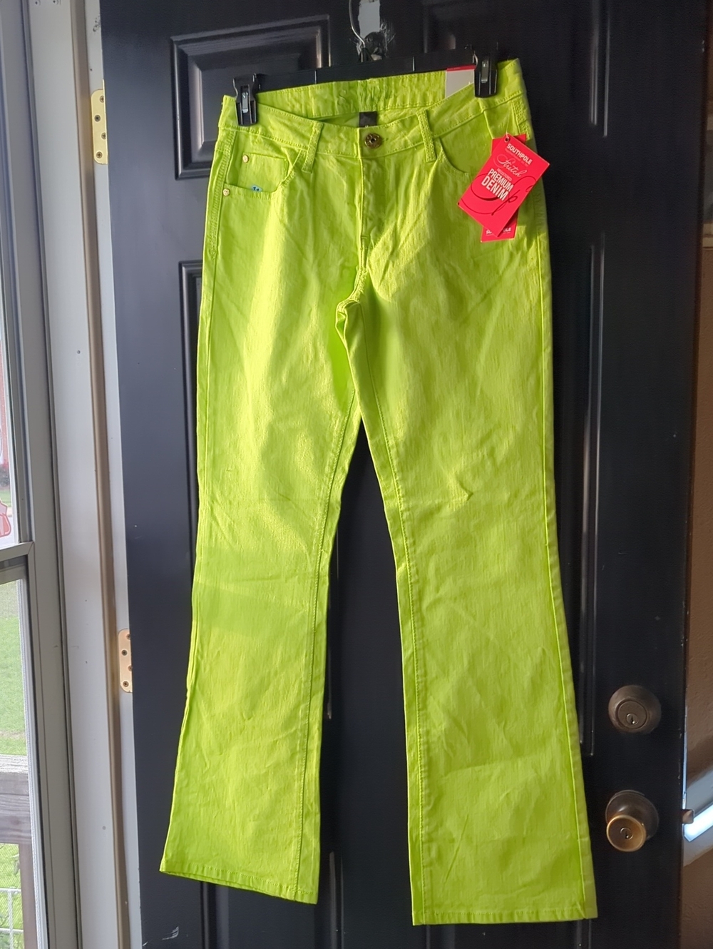 South Pole Jeans Lime Green Premium Denim Stretch Size 11 NWT